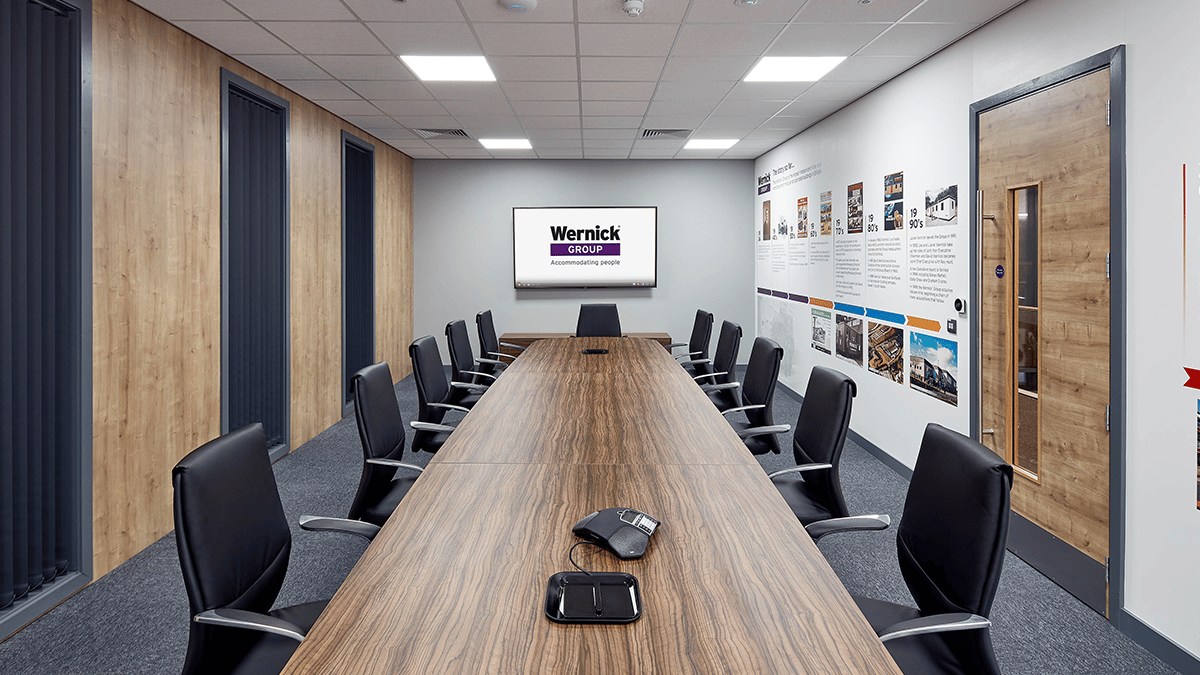 Inside Wernick boardroom.