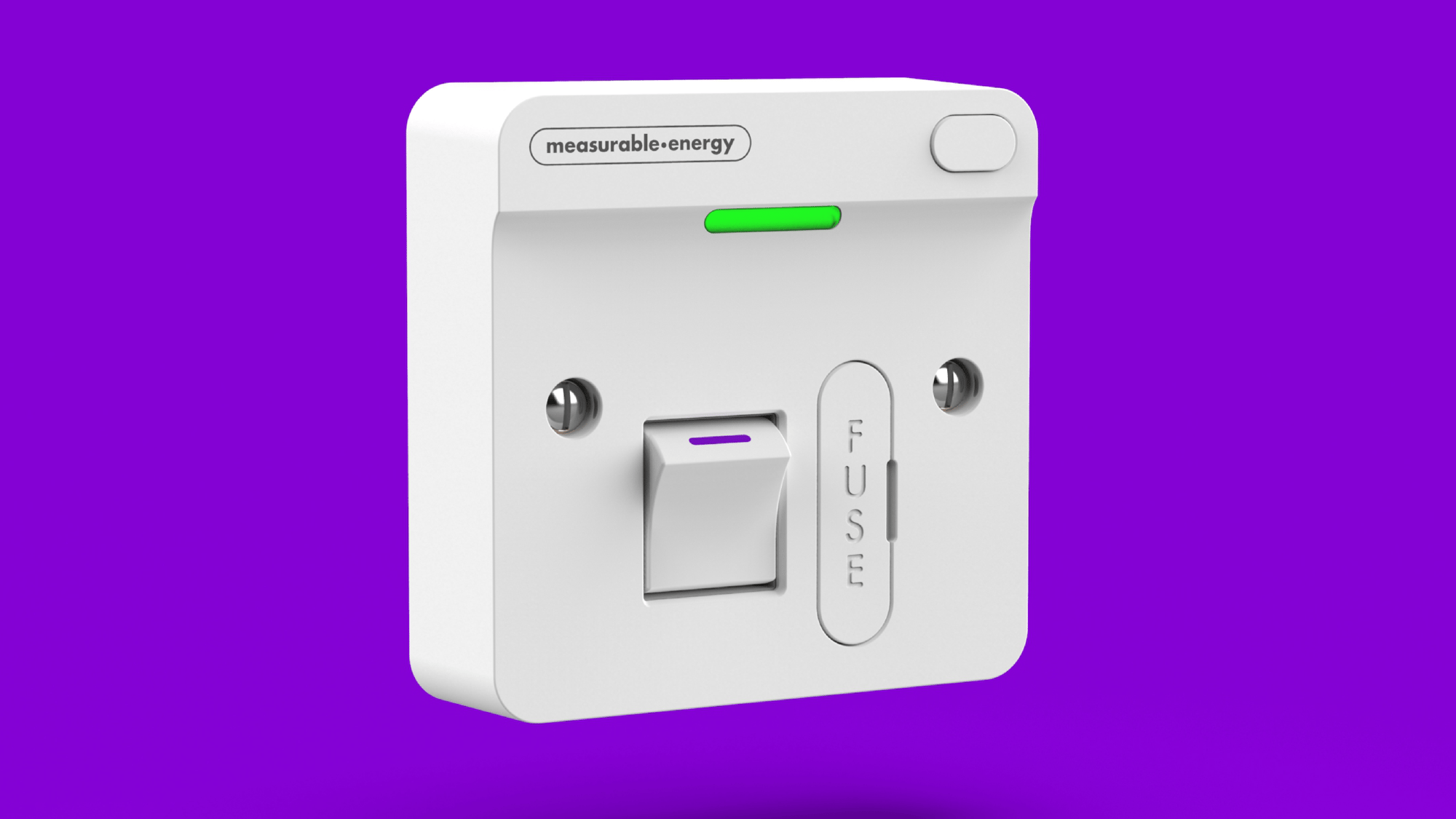 A fused spur showing a green LED light.