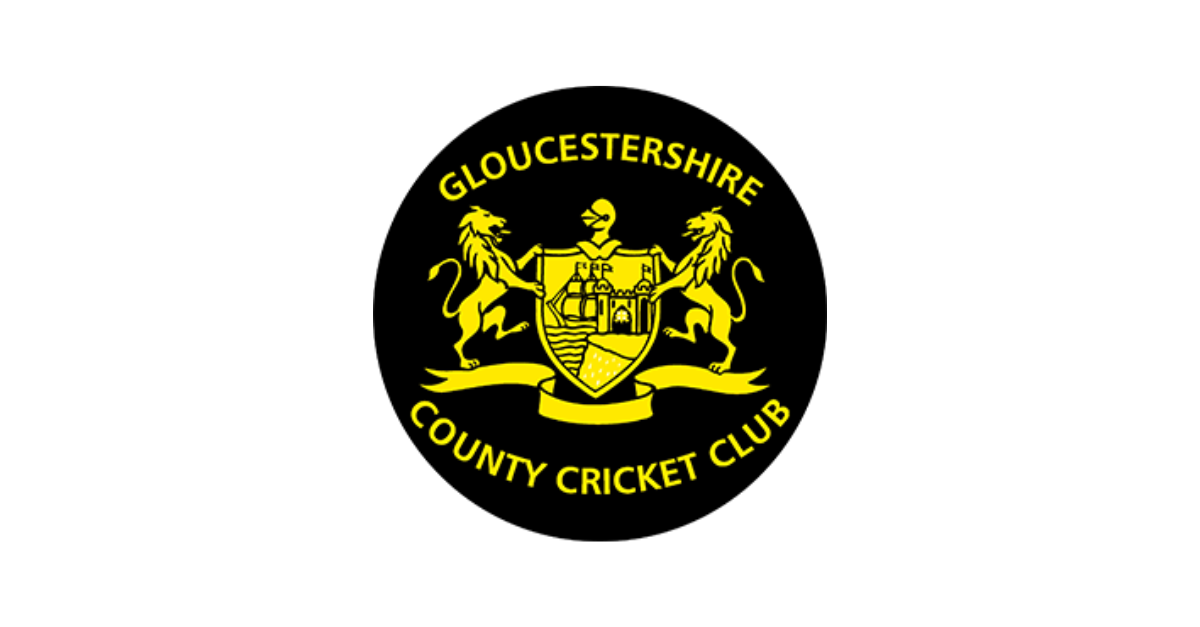 Gloucestershire County Cricket Club Yellow and Black Logo