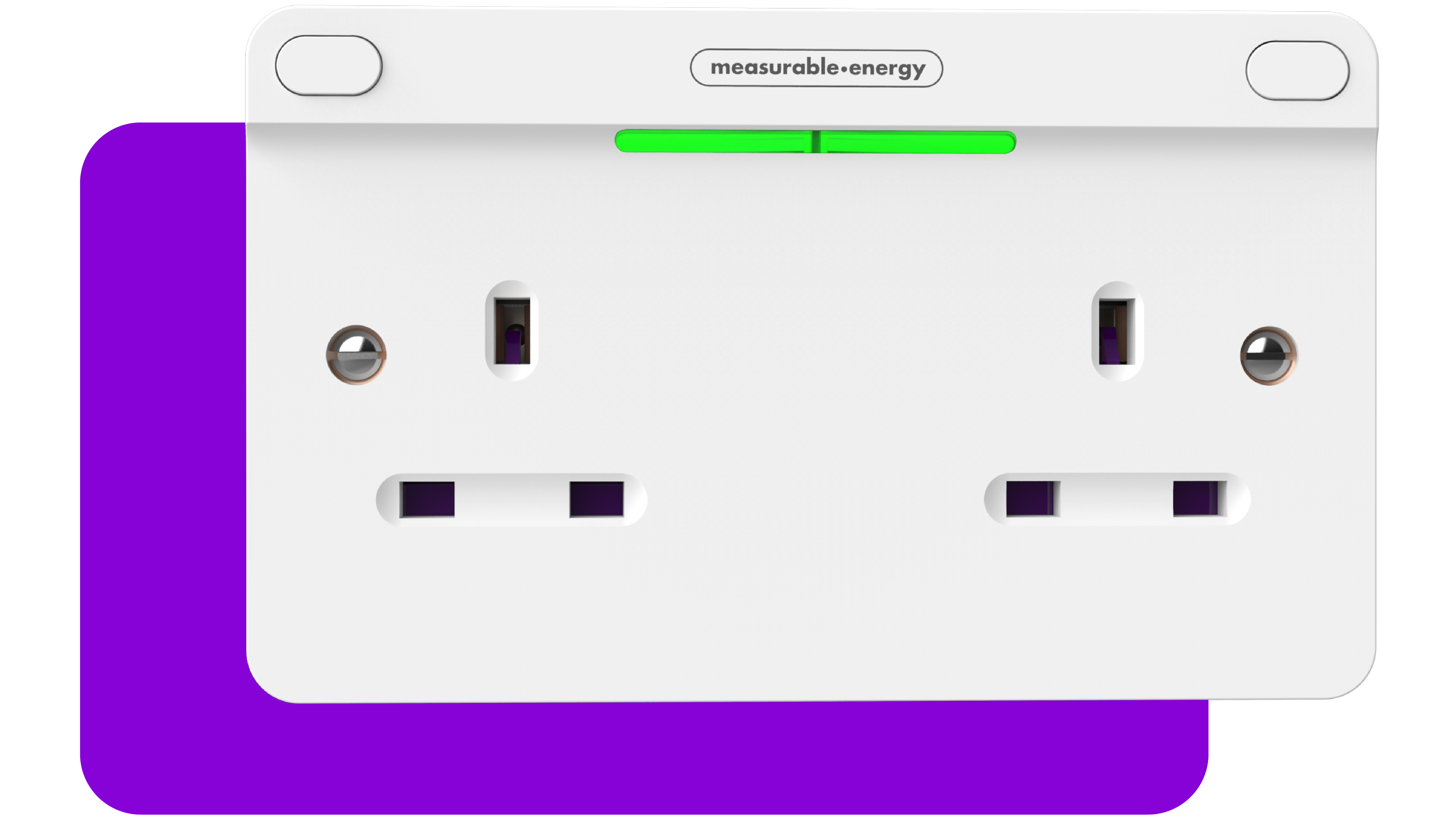 measurable.energy plug socket on a purple background.